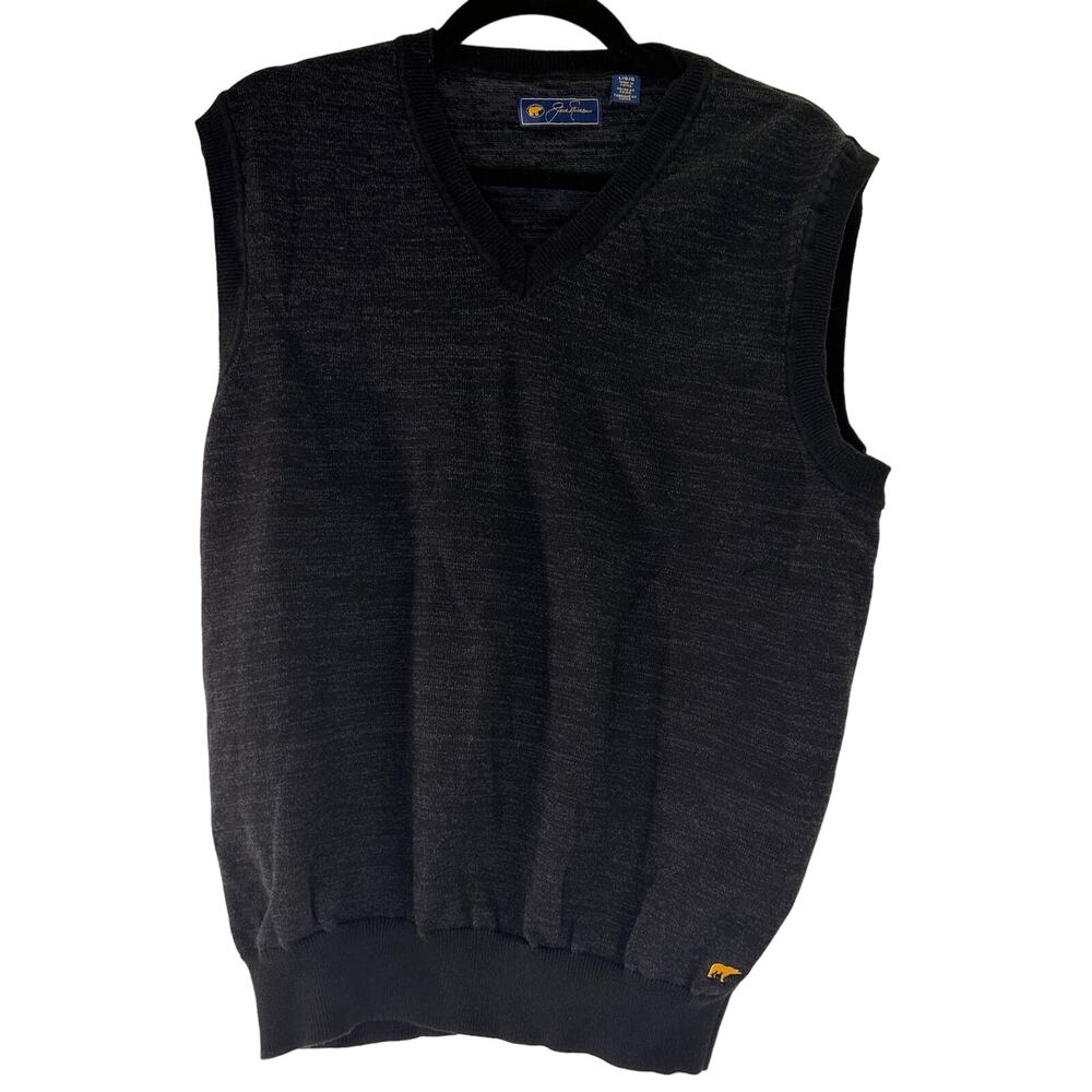 Jack Nicklaus Men's Grey Knit Sweater Vest Size Large